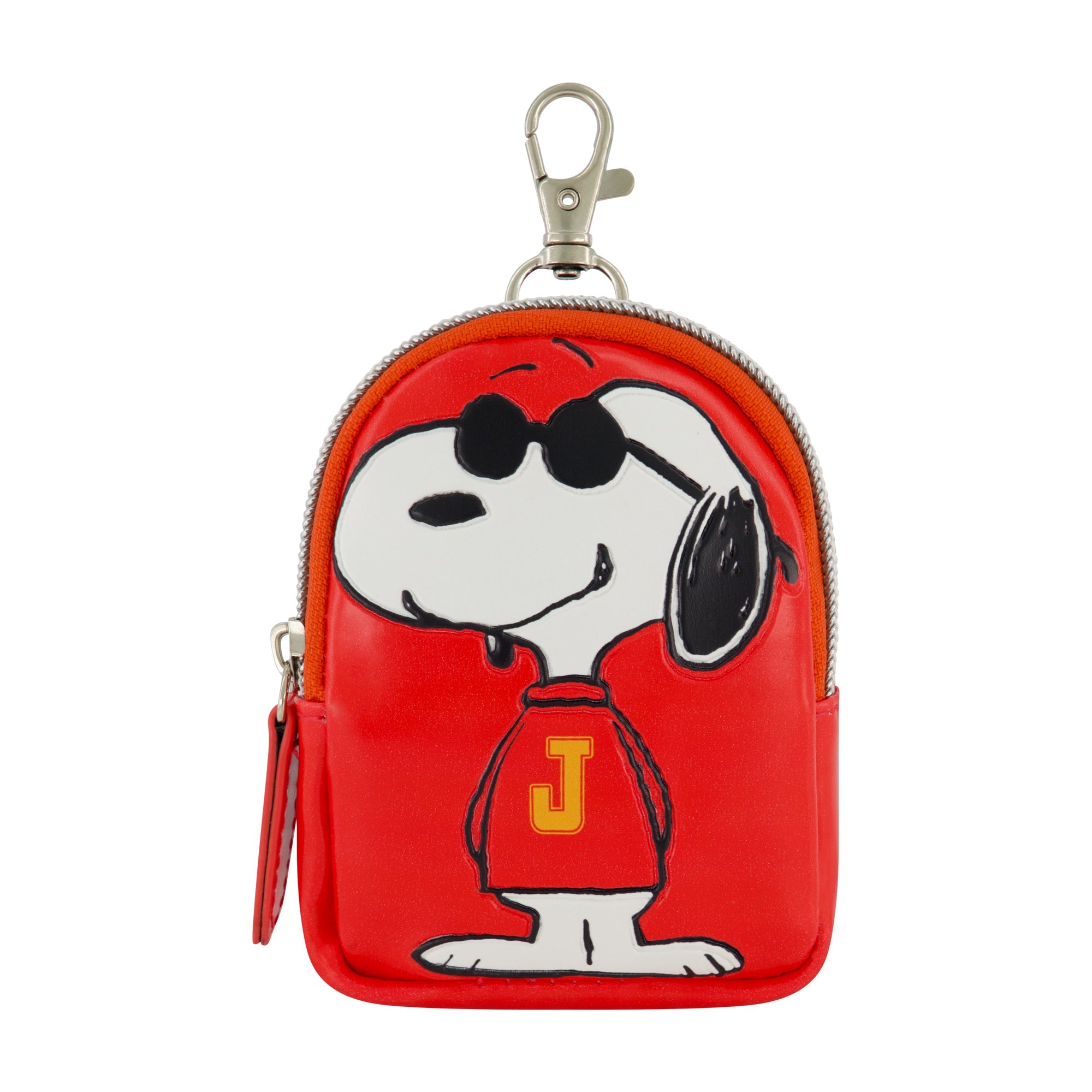 peanuts&co 小銭入れ Peanuts Snoopy J Coin Purse with Keychain Clip | The Peanuts Store