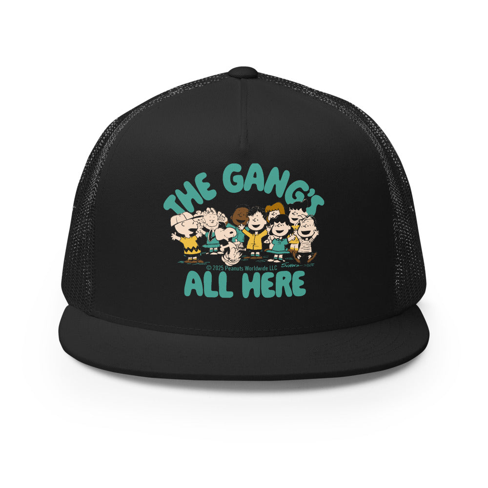 Peanuts The Gang's All Here Trucker Hat Black