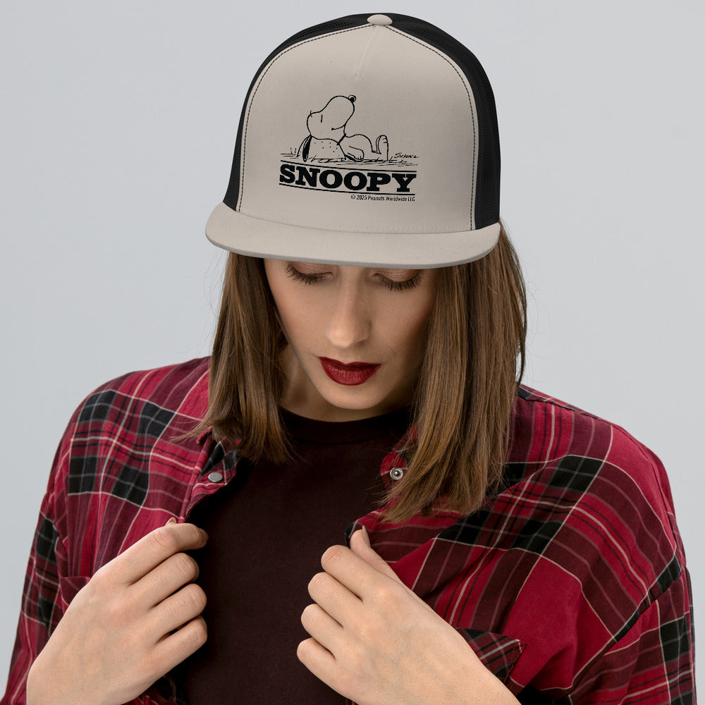 Peanuts Relaxing Snoopy Trucker Hat