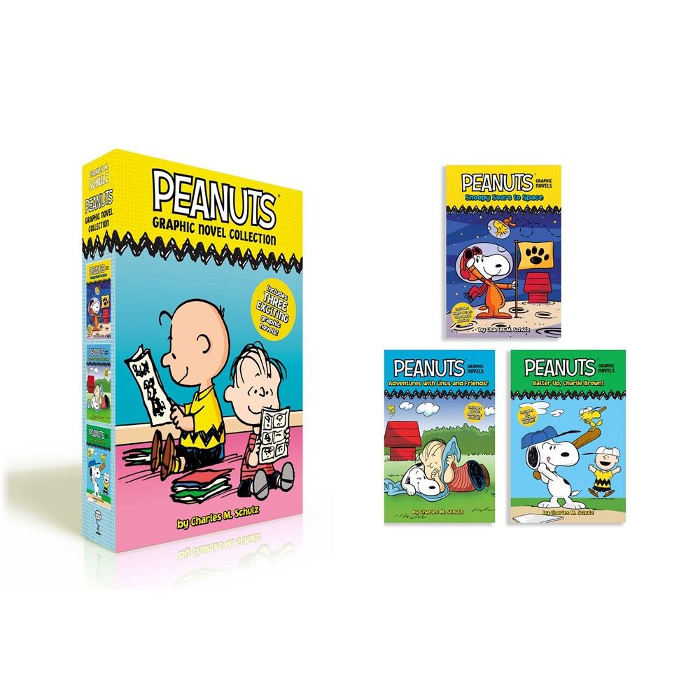 Peanuts Graphic Novel Collection (Boxed Set) : Snoopy Soars to Space; Adventures with Linus and Friends!; Batter Up, Charlie Brown!
