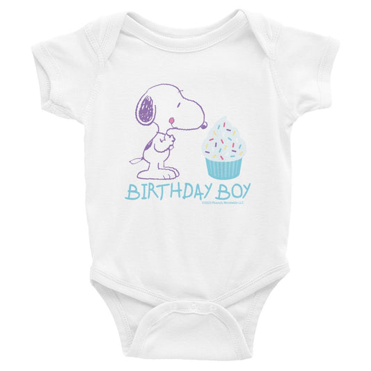 Snoopy Birthday Boy Baby Bodysuit-1