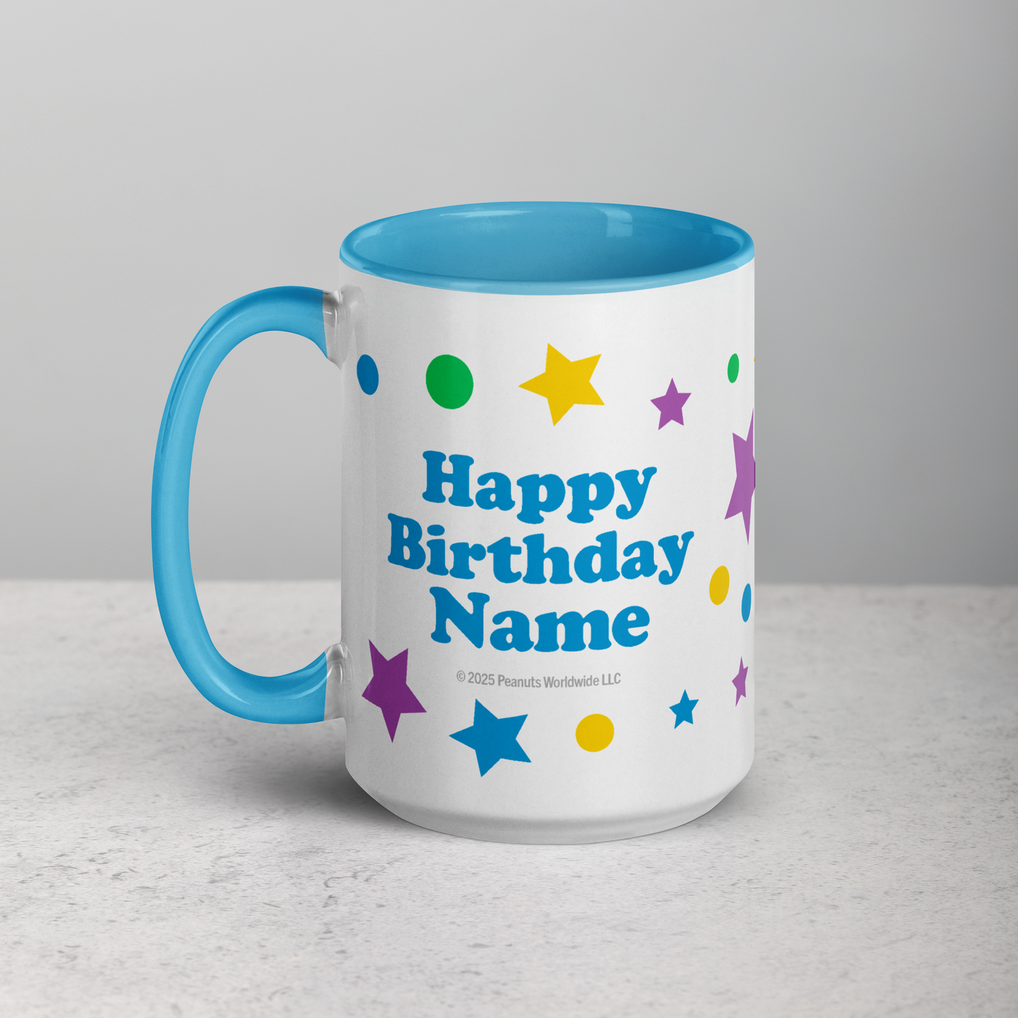 Peanuts Personalized Birthday Two-Tone Mug