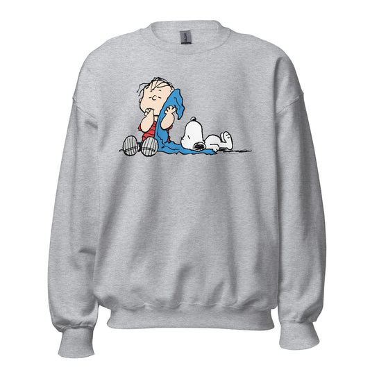 Linus & Snoopy Blanket Adult Sweatshirt-2