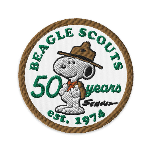 Peanuts Beagle Scouts 50 Years Badges Embroidered Patch-0