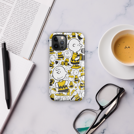 Peanuts Charlie Brown Pattern Tough Phone Case - iPhone-8