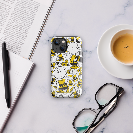 Peanuts Charlie Brown Pattern Tough Phone Case - iPhone-17