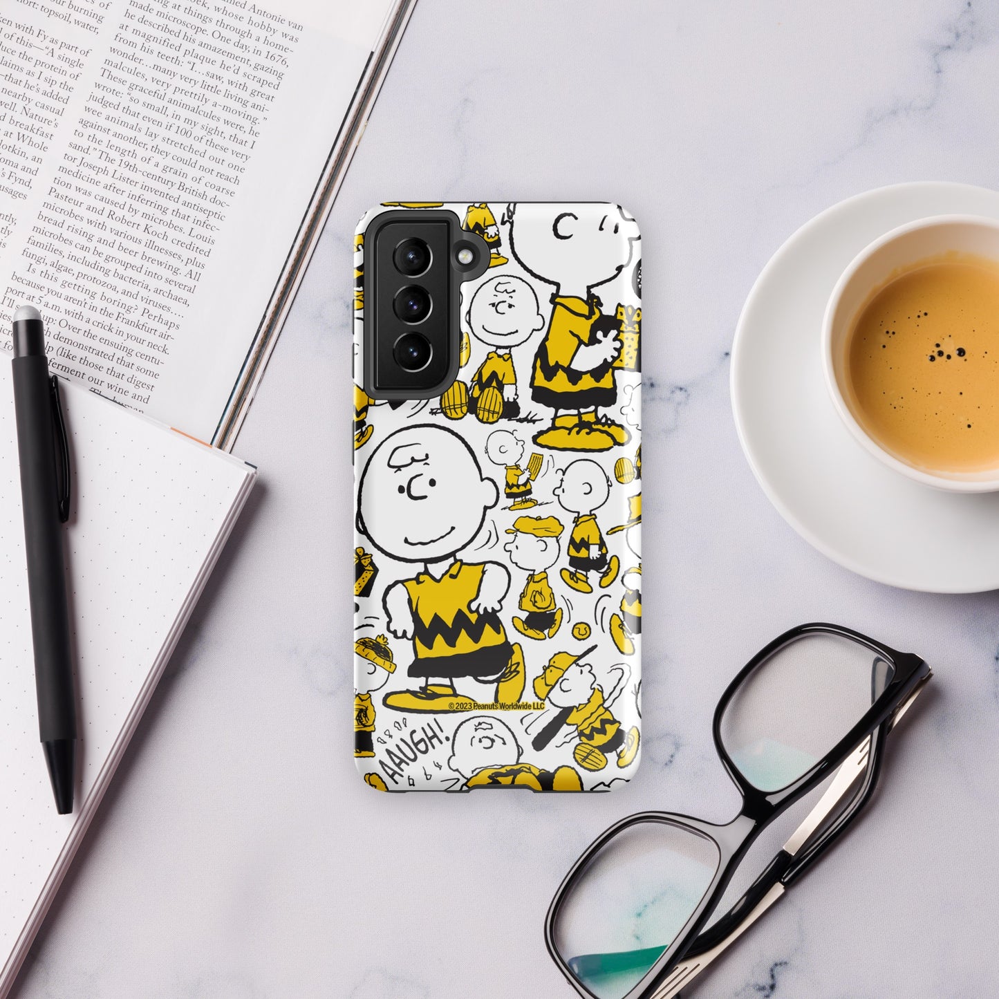 Peanuts Charlie Brown Pattern Tough Phone Case - Samsung