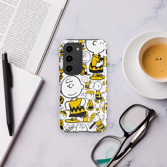 Peanuts Charlie Brown Pattern Tough Phone Case - Samsung-35