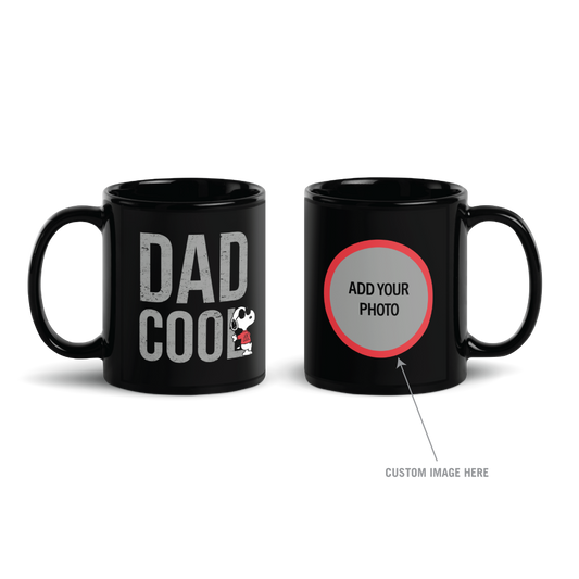 Snoopy Joe Cool Dad Cool Personalized Black Mug-0