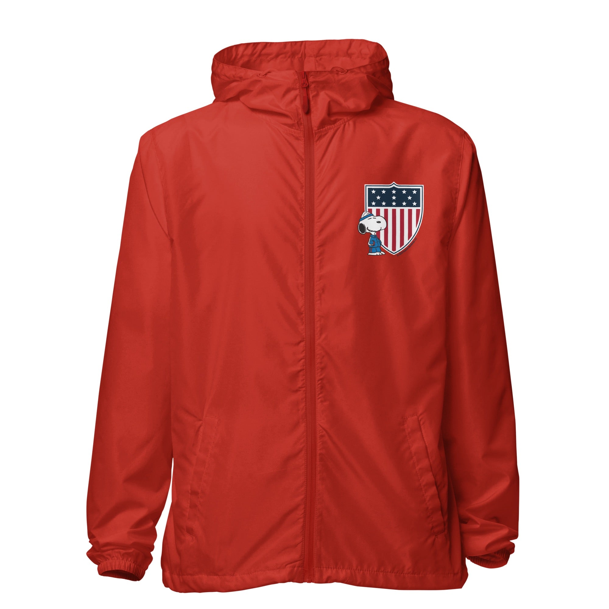 USA Windbreaker Jacket is unisex and designed like the flag of discount America .