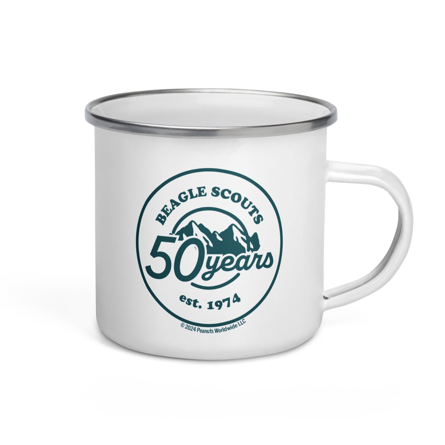 Beagle Scouts Fire Building 50 Years Enamel Mug