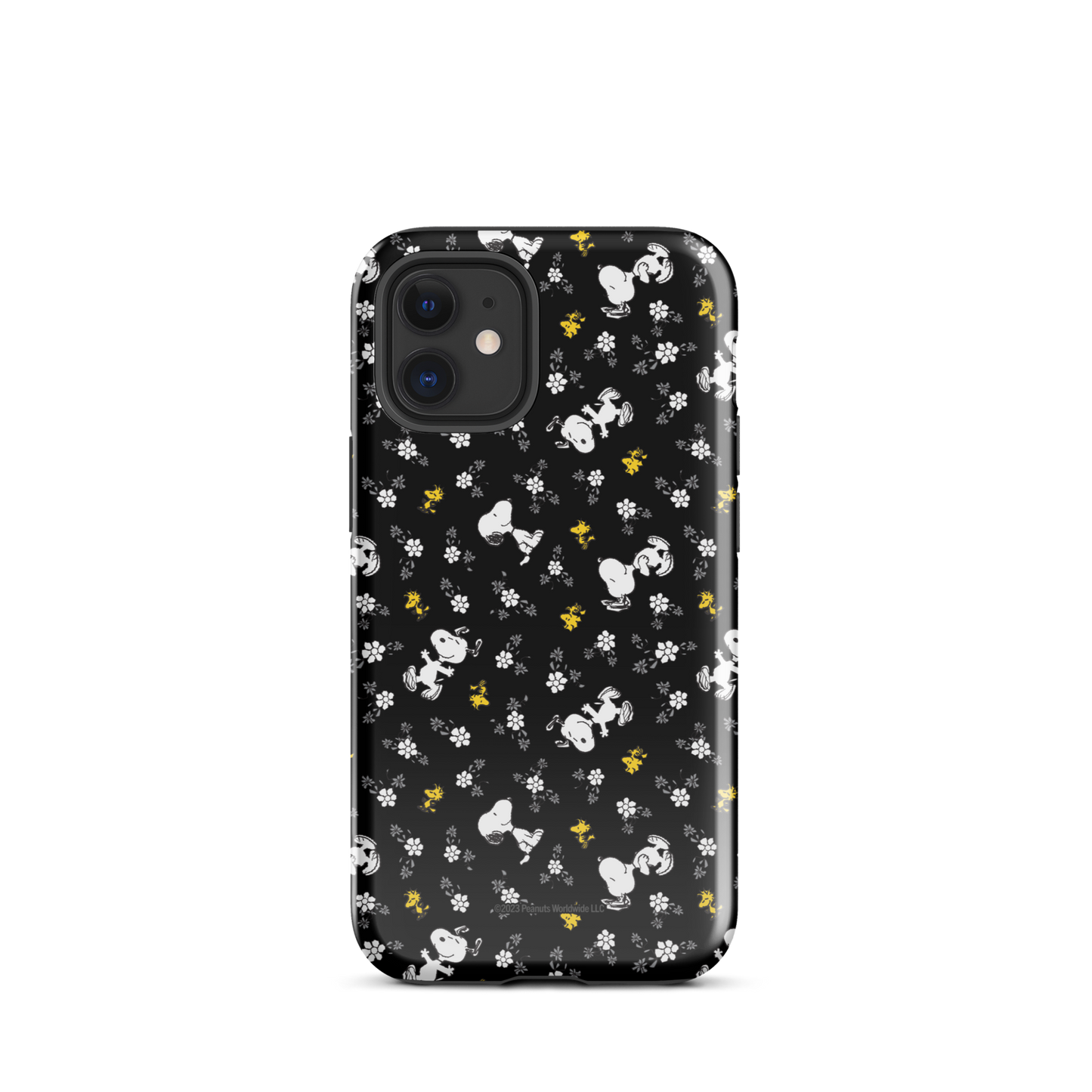 Peanuts Woodstock and Snoopy Floral Pattern iPhone Tough Case