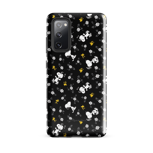 Peanuts Woodstock and Snoopy Floral Pattern Samsung Tough Case-4