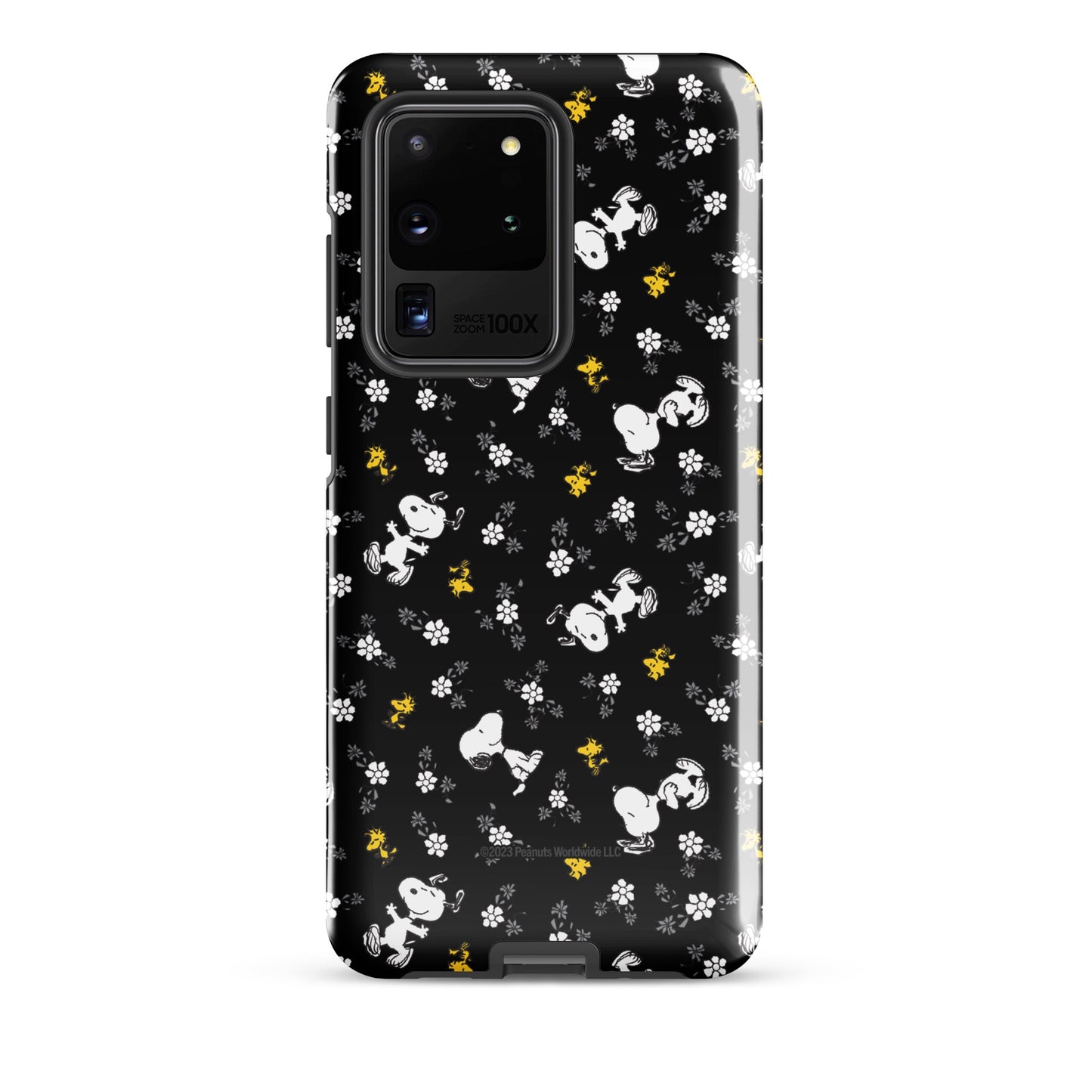 Peanuts Woodstock and Snoopy Floral Pattern Samsung Tough Case