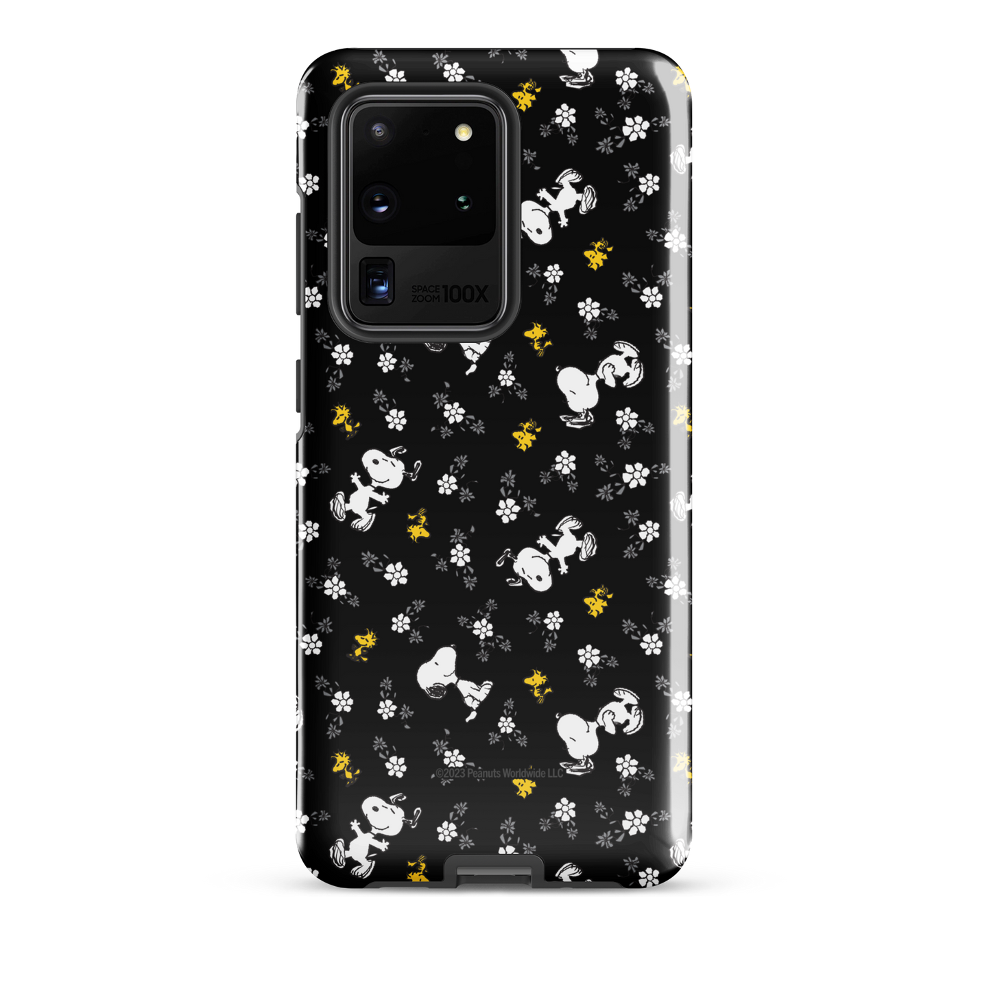 Peanuts Woodstock and Snoopy Floral Pattern Samsung Tough Case