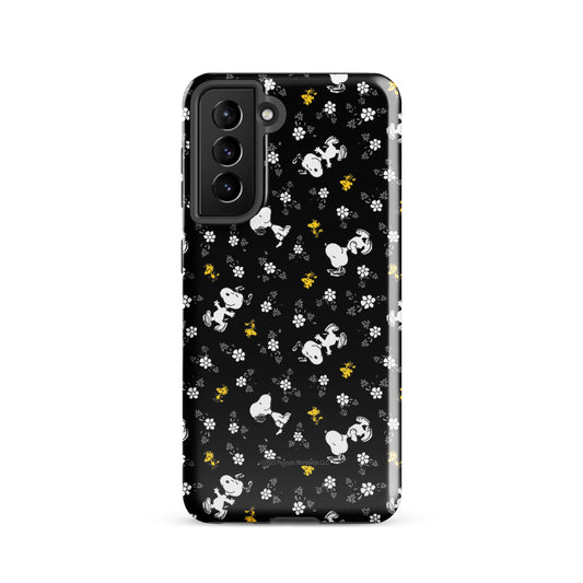 Peanuts Woodstock and Snoopy Floral Pattern Samsung Tough Case-12