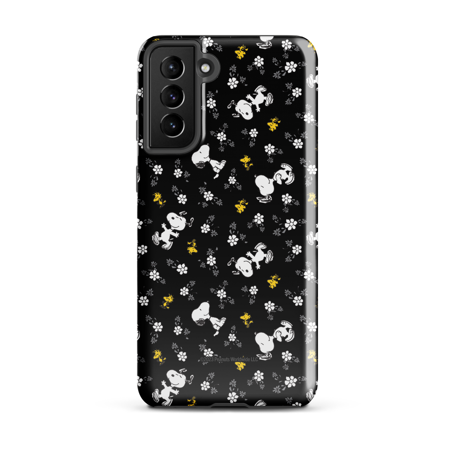 Peanuts Woodstock and Snoopy Floral Pattern Samsung Tough Case