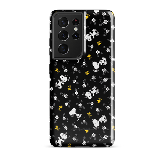 Peanuts Woodstock and Snoopy Floral Pattern Samsung Tough Case-21