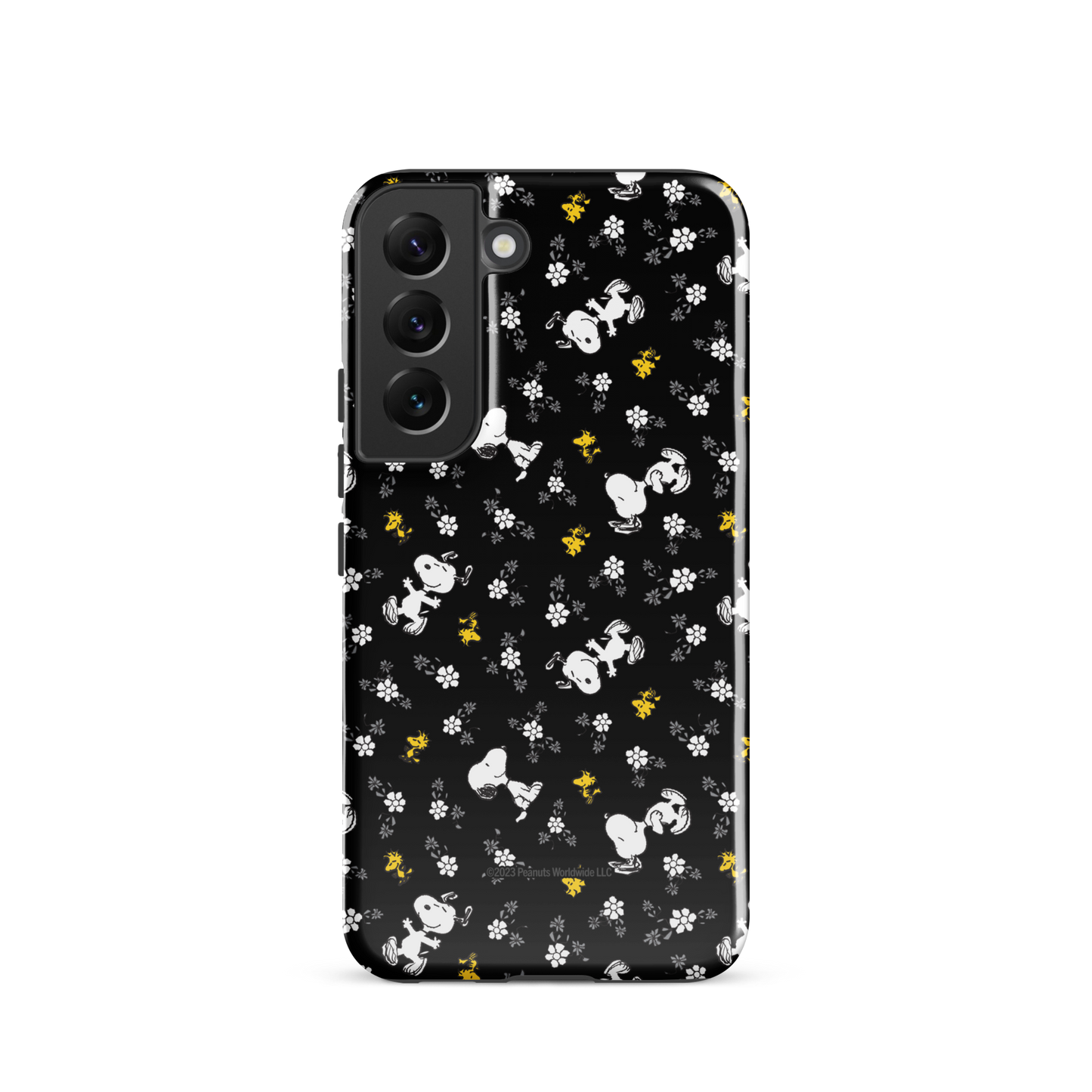Peanuts Woodstock and Snoopy Floral Pattern Samsung Tough Case