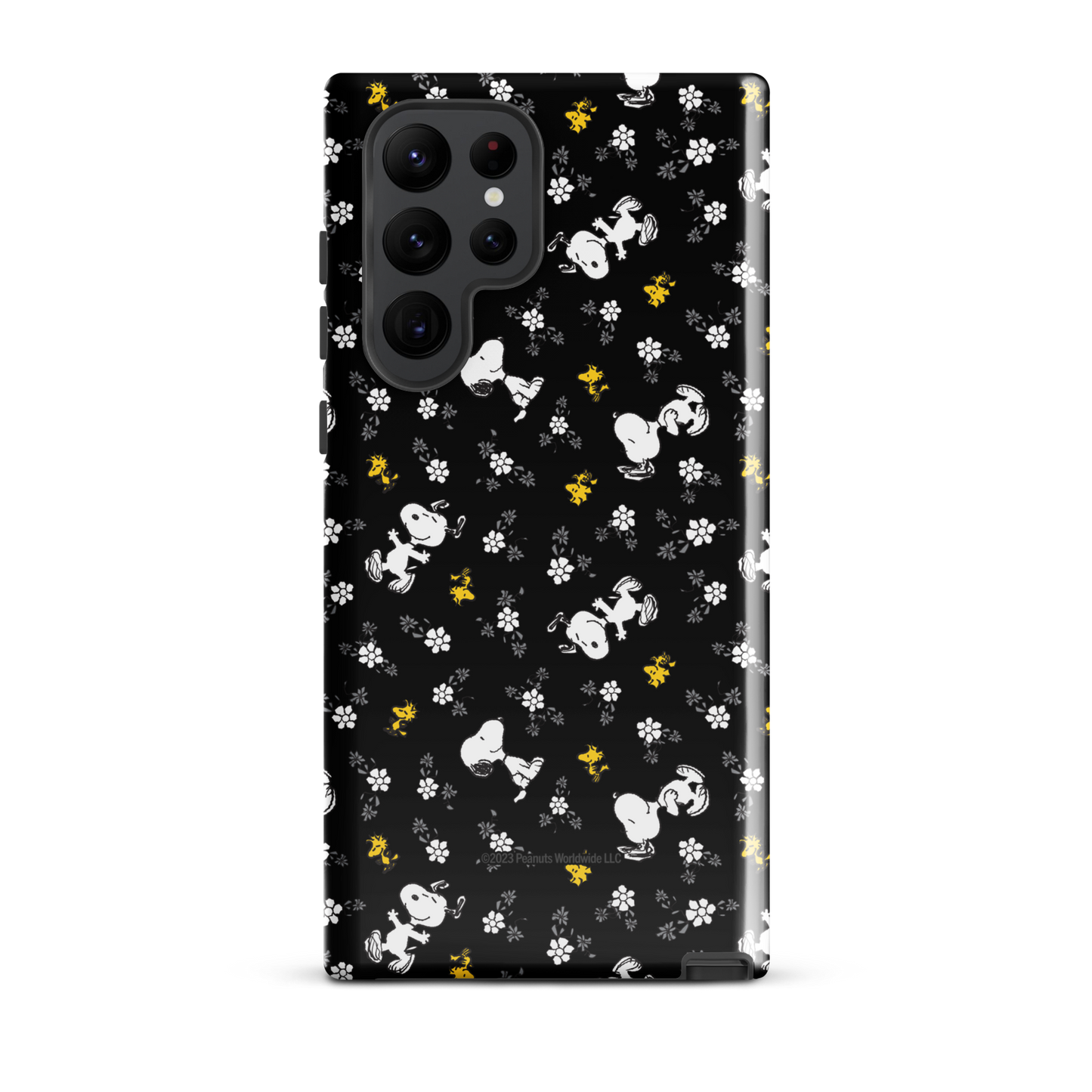 Peanuts Woodstock and Snoopy Floral Pattern Samsung Tough Case