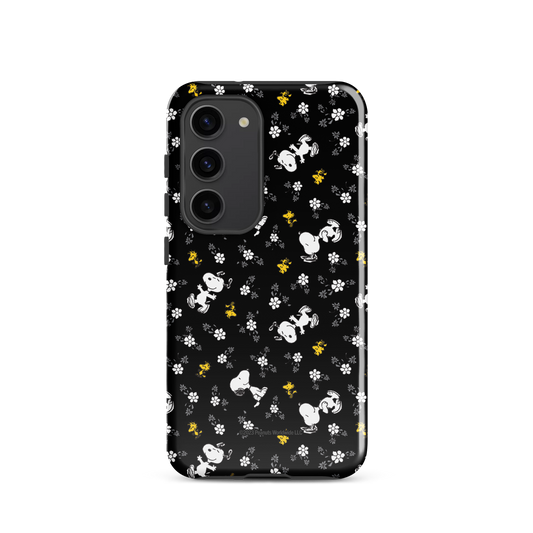 Peanuts Woodstock and Snoopy Floral Pattern Samsung Tough Case-33