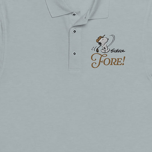 Snoopy Fore Embroidered Polo Shirt-1