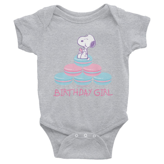 Snoopy Birthday Girl Baby Bodysuit-0