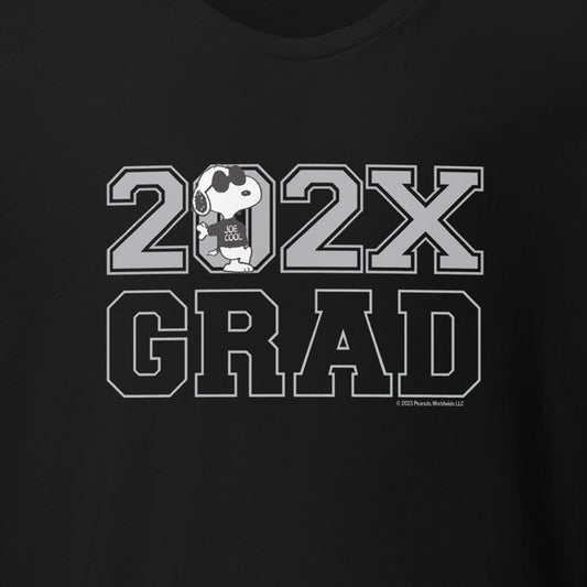 Snoopy Joe Cool Personalized Grad Adult T-Shirt-1