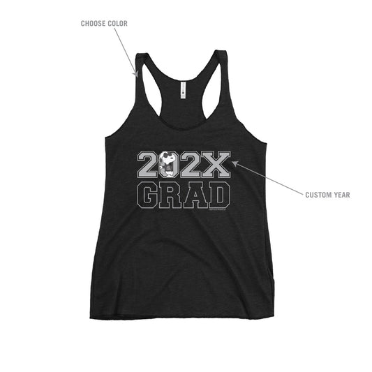 Snoopy Joe Cool Personalized Grad Racerback Tank Top-3