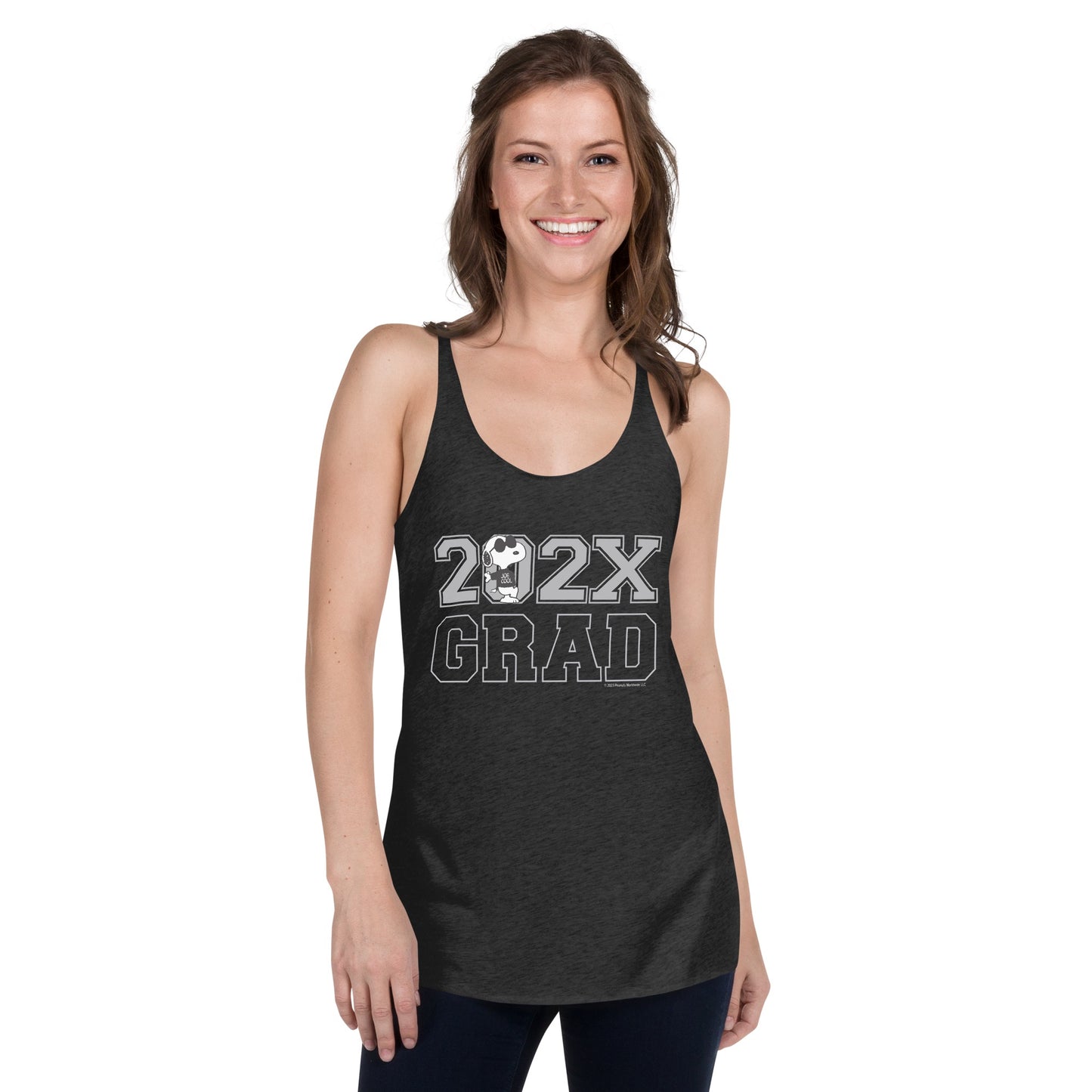 Snoopy Joe Cool Personalized Grad Racerback Tank Top