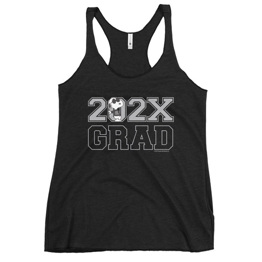 Snoopy Joe Cool Personalized Grad Racerback Tank Top-0