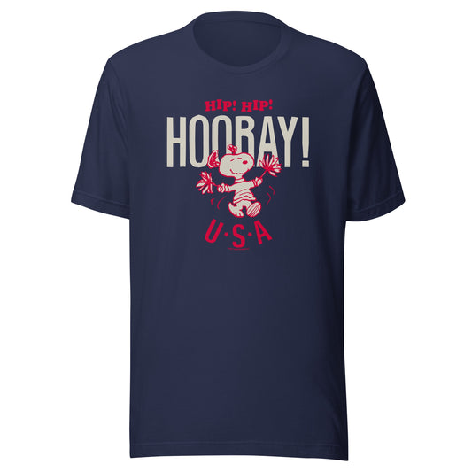 Snoopy Hip Hip Hooray Adult T-Shirt-0