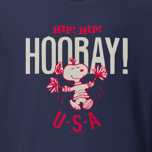 Snoopy Hip Hip Hooray Adult T-Shirt-1