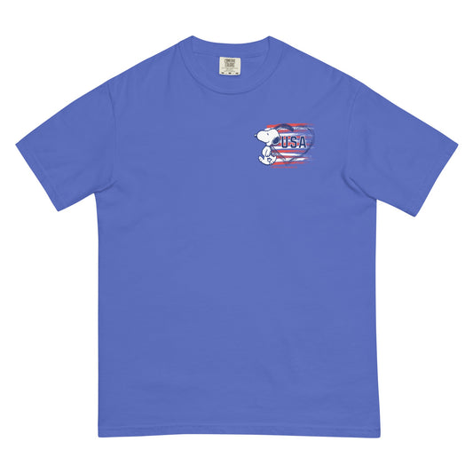 Snoopy Heart USA Comfort Colors T-Shirt-0