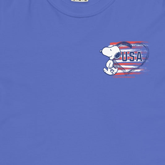 Snoopy Heart USA Comfort Colors T-Shirt-1