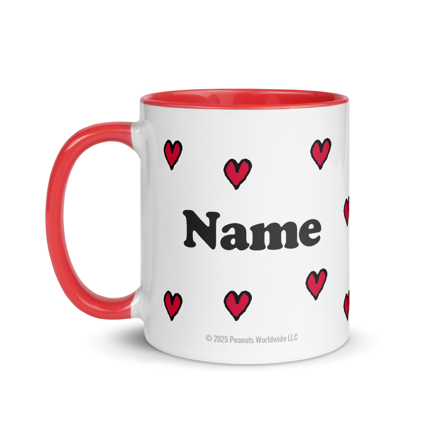 Peanuts Snoopy Heart Personalized Two-Tone Mug