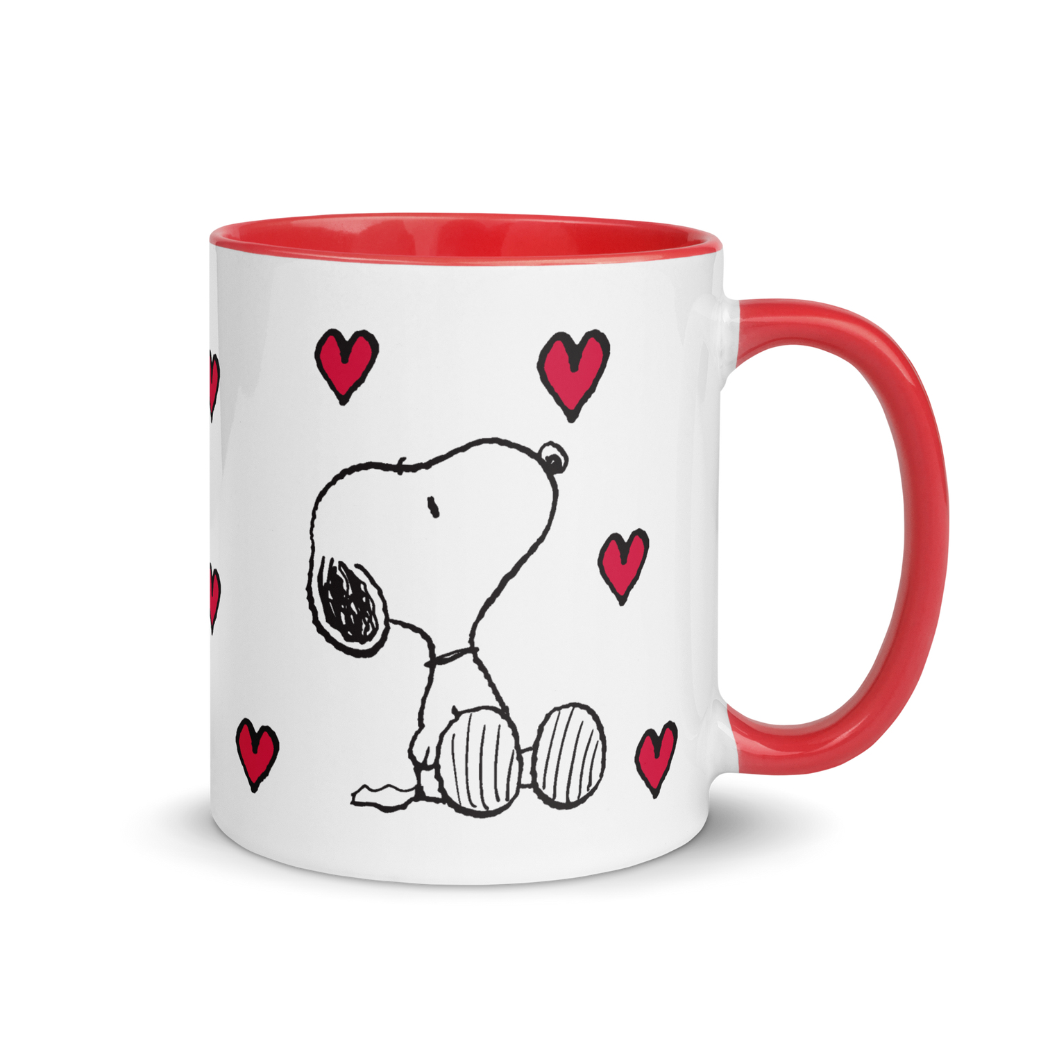 Peanuts Snoopy Heart Personalized Two-Tone Mug 11 oz