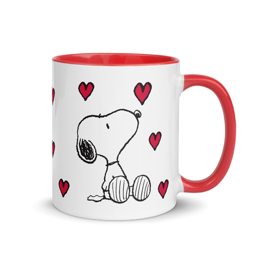 Peanuts Snoopy Heart Personalized Two-Tone Mug 11 oz-0