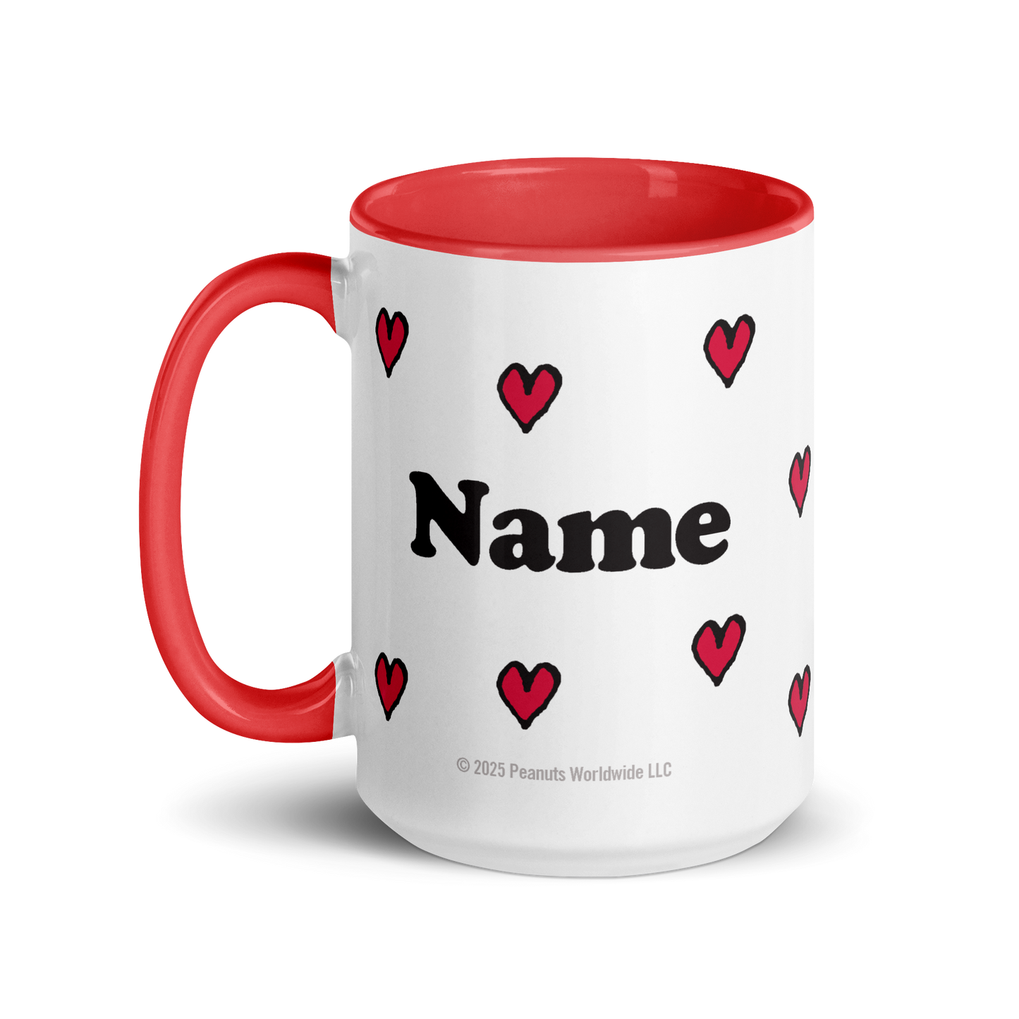 Peanuts Snoopy Heart Personalized Two-Tone Mug