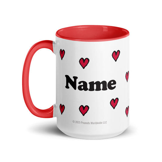 Peanuts Snoopy Heart Personalized Two-Tone Mug 11 oz-3