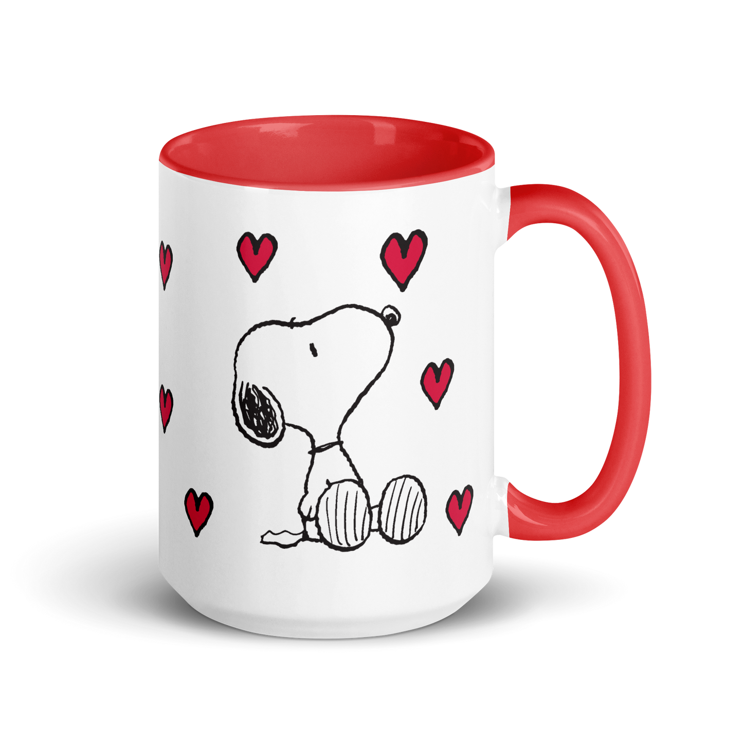 Peanuts Snoopy Heart Personalized Two-Tone Mug 15 oz