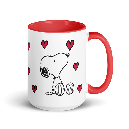 Peanuts Snoopy Heart Personalized Two-Tone Mug 11 oz-2