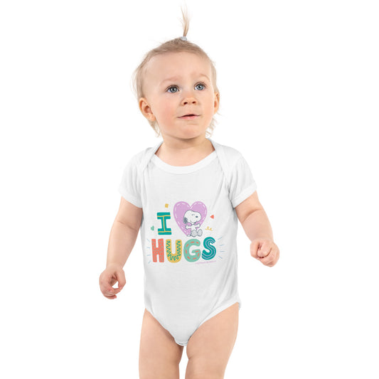 Snoopy I Love Hugs Baby Bodysuit-4