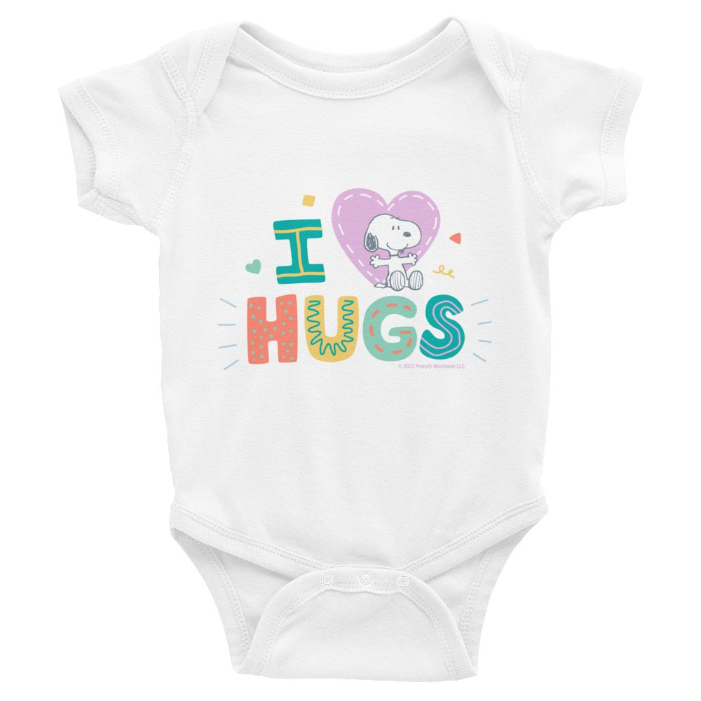 Snoopy I Love Hugs Baby Bodysuit