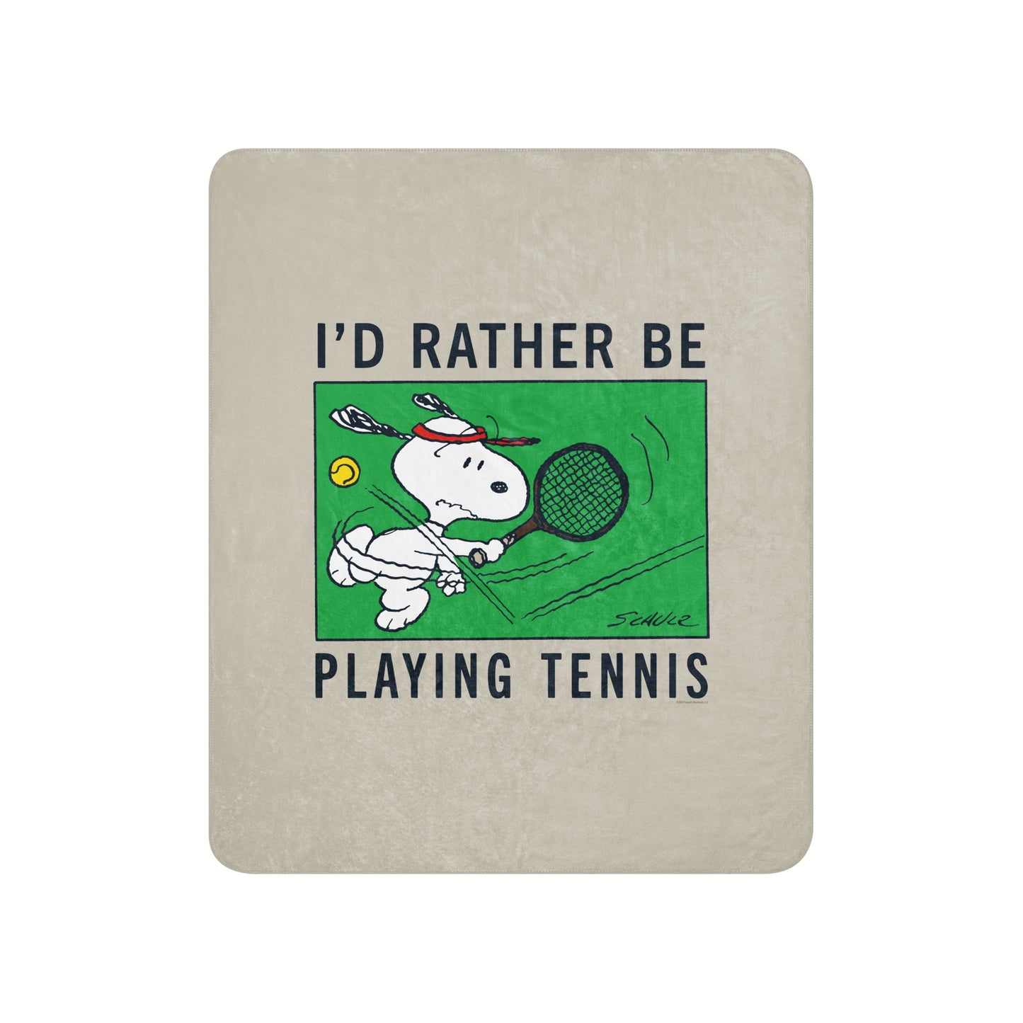 Peanuts I'd Rather Be Playing Tennis Premium Sherpa Blanket