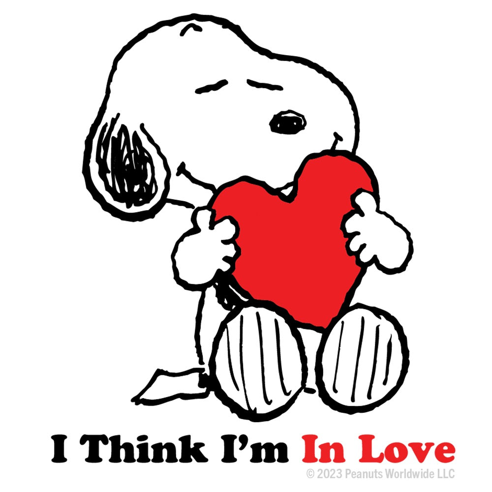 Snoopy I Think I'm In Love Personalized Two Tone Mug