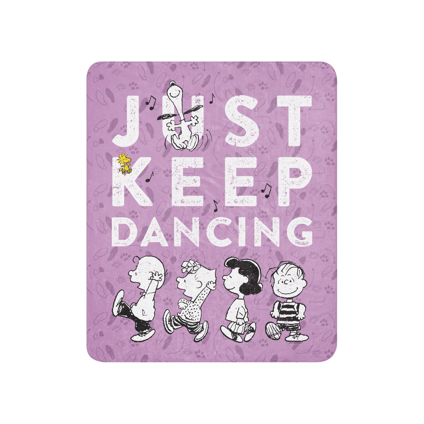 Peanuts Just Keep Dancing Sherpa Blanket