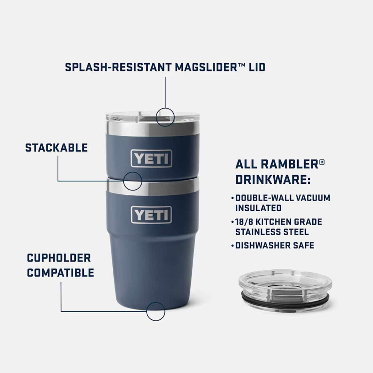 Peanuts x Yeti® Rambler 16oz Stackable Cup with Lid