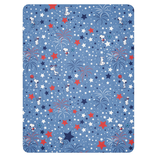 Snoopy Sports and Stars Sherpa Blanket-5