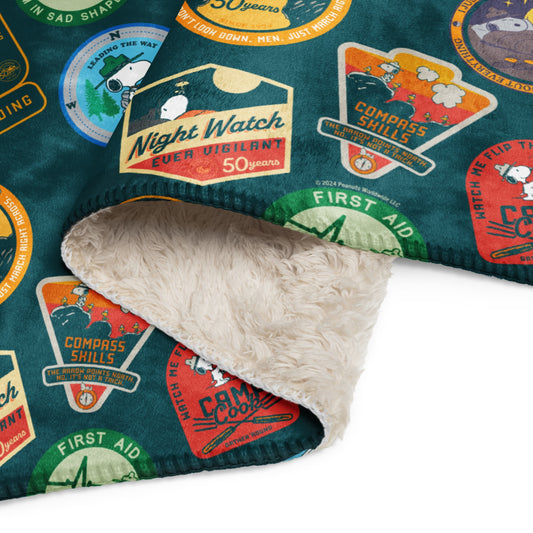 Beagle Scouts 50 Years Badges Sherpa Blanket-3